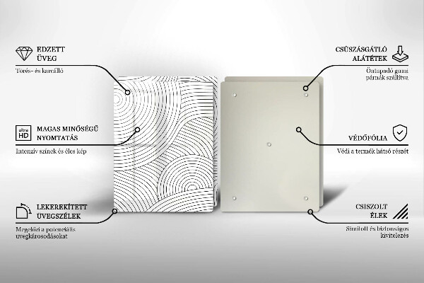 Copertura piano cottura Astrazione delle linee nere