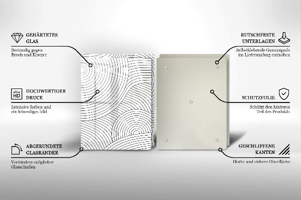 Copertura piano cottura Astrazione delle linee nere