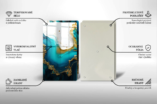 Copri piano cottura Astrazione turchese