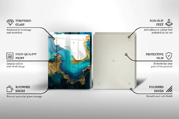 Copri piano cottura Astrazione turchese