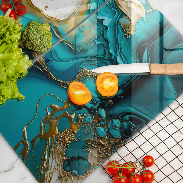 Copri piano cottura Astrazione turchese