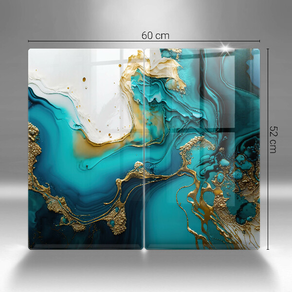 Copri piano cottura Astrazione turchese