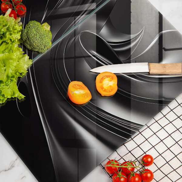 Copri piano cottura Messa nera astratta