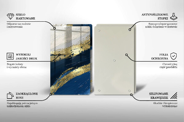 Copri piano cottura Texture con oro