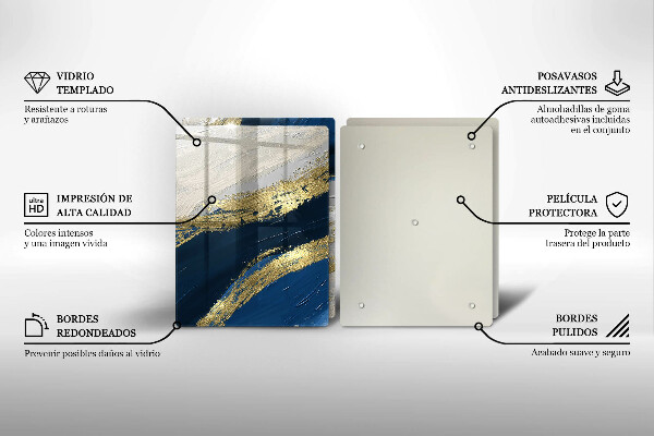 Copri piano cottura Texture con oro