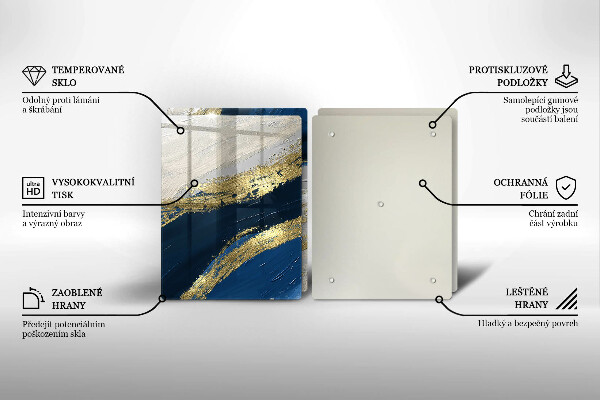 Copri piano cottura Texture con oro