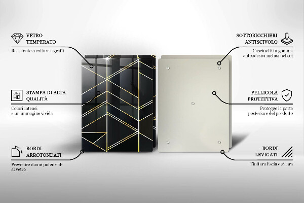 Copri piano cottura Triangoli astratti