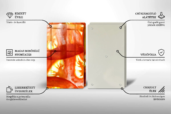 Copri piano cottura Una fetta di pomodoro rosso