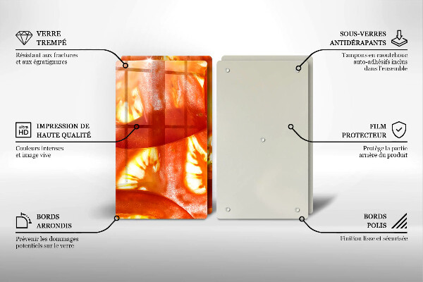 Copri piano cottura Una fetta di pomodoro rosso