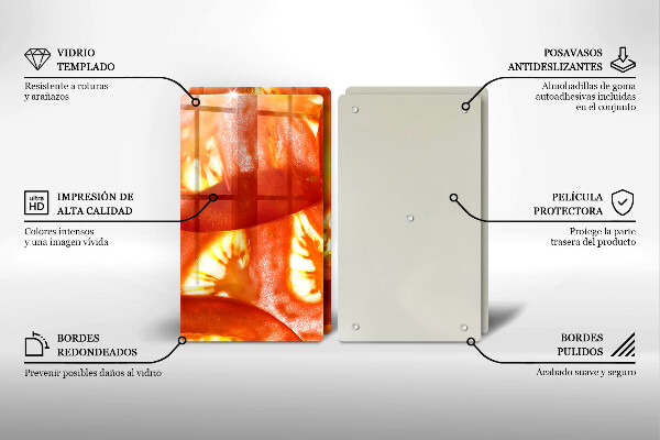 Copri piano cottura Una fetta di pomodoro rosso