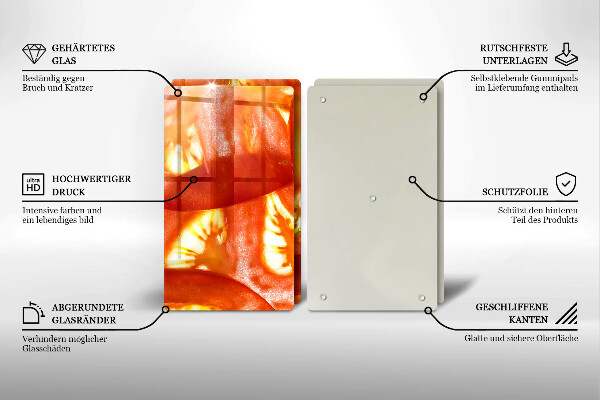 Copri piano cottura Una fetta di pomodoro rosso