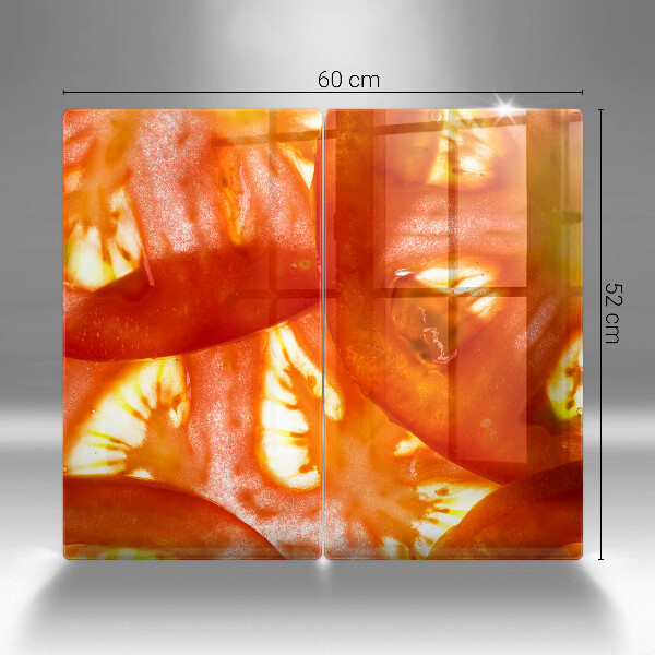 Copri piano cottura Una fetta di pomodoro rosso