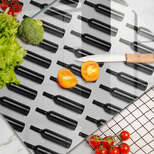 Copri piano cottura Bottiglie di vino nere