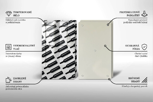 Copri piano cottura Bottiglie di vino nere