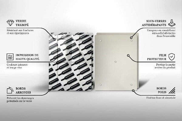 Copri piano cottura Bottiglie di vino nere