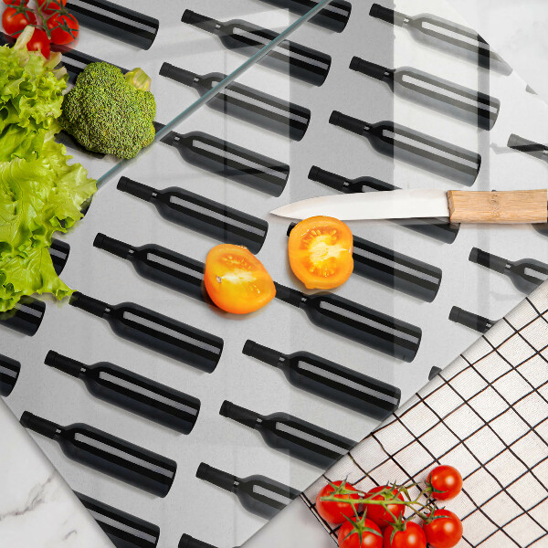 Copri piano cottura Bottiglie di vino nere