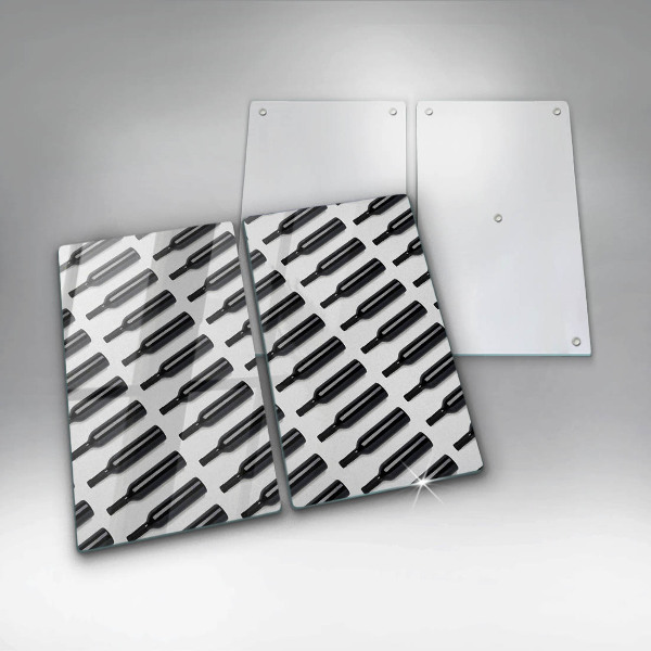 Copri piano cottura Bottiglie di vino nere