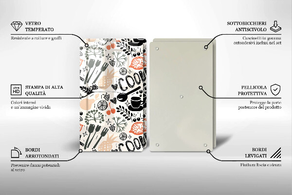 Copri piano cottura Motivo della cucina dei cartoni animati