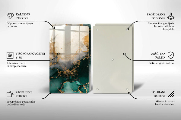 Copri piano cottura Marmo multicolore