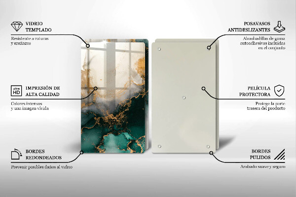 Copri piano cottura Marmo multicolore