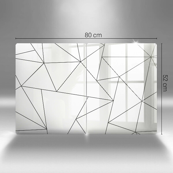 Copri piano cottura Triangoli bianchi