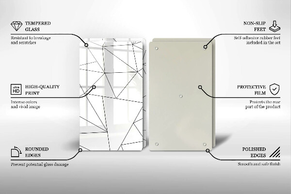 Copri piano cottura Triangoli bianchi