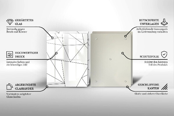 Copri piano cottura Triangoli bianchi