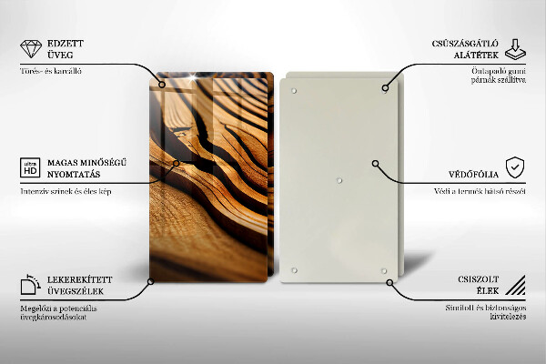 Copri piano cottura Ceppo di legno