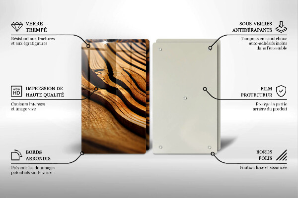 Copri piano cottura Ceppo di legno