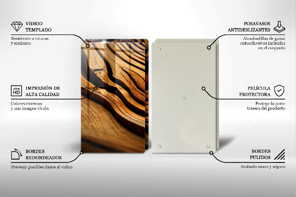 Copri piano cottura Ceppo di legno