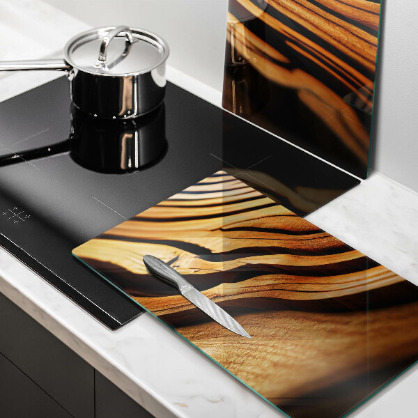 Copri piano cottura Ceppo di legno