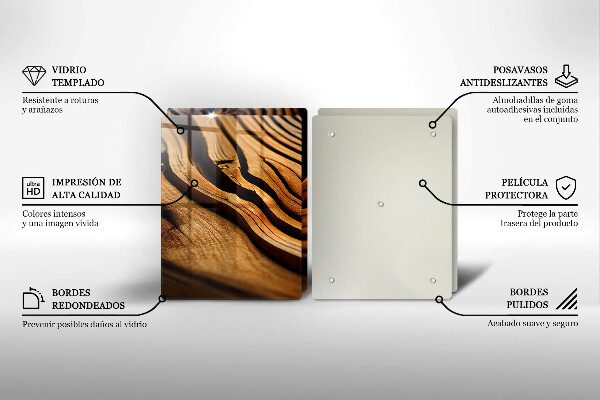 Copri piano cottura Ceppo di legno