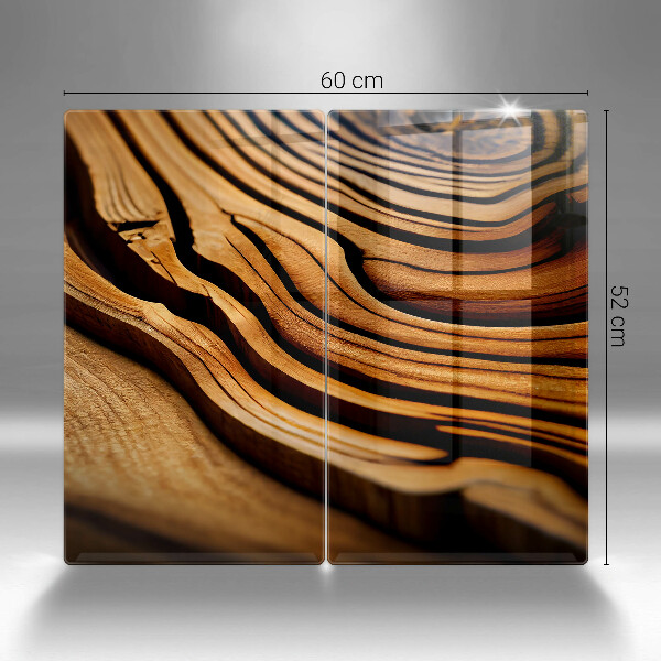 Copri piano cottura Ceppo di legno