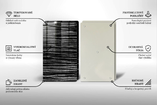 Copri piano cottura Astrazione nera