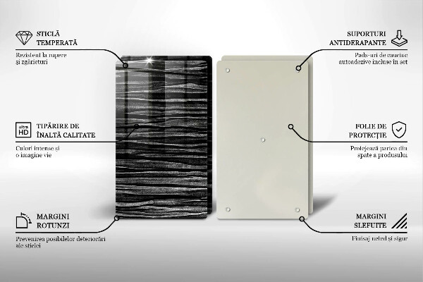 Copri piano cottura Astrazione nera