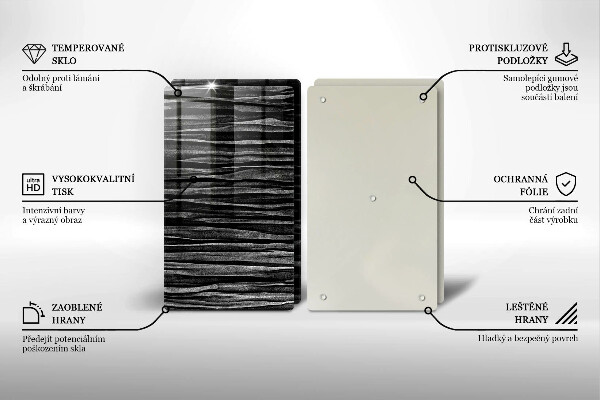 Copri piano cottura Astrazione nera