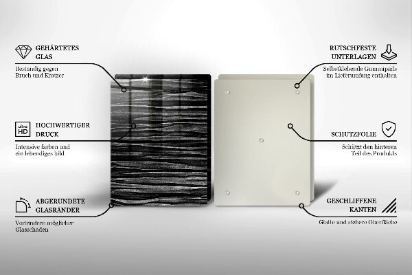 Copri piano cottura Astrazione nera