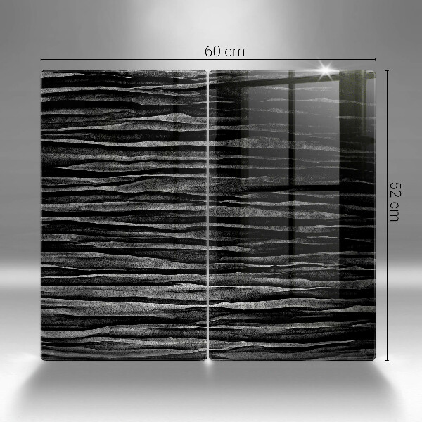 Copri piano cottura Astrazione nera
