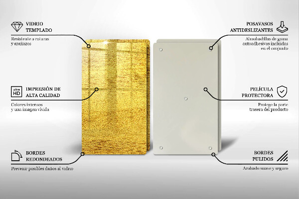 Copri piano cottura Astrazione gialla