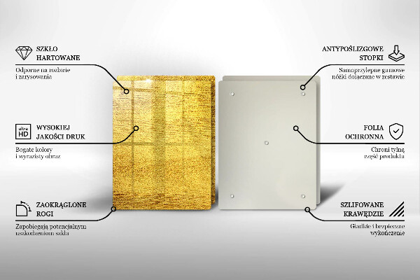 Copri piano cottura Astrazione gialla