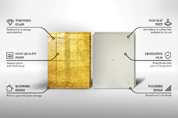 Copri piano cottura Astrazione gialla