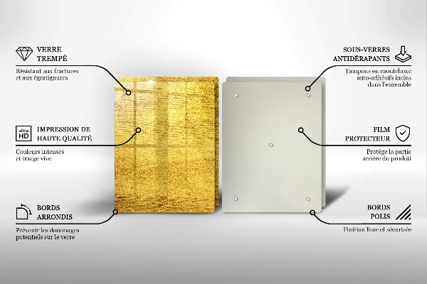 Copri piano cottura Astrazione gialla
