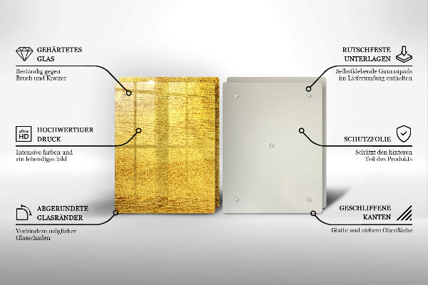 Copri piano cottura Astrazione gialla