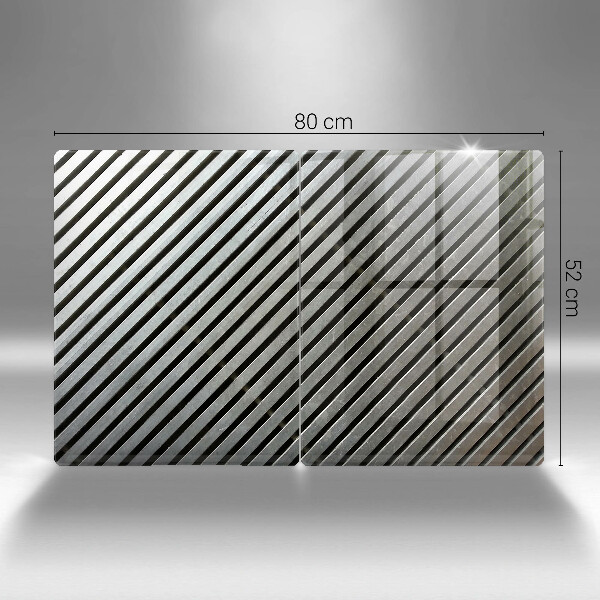 Copri piano cottura Linee metalliche