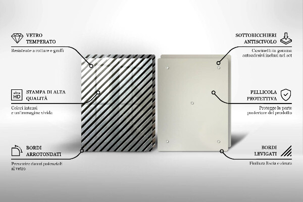 Copri piano cottura Linee metalliche