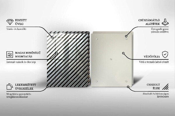 Copri piano cottura Linee metalliche