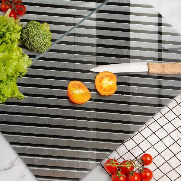 Copri piano cottura Linee metalliche