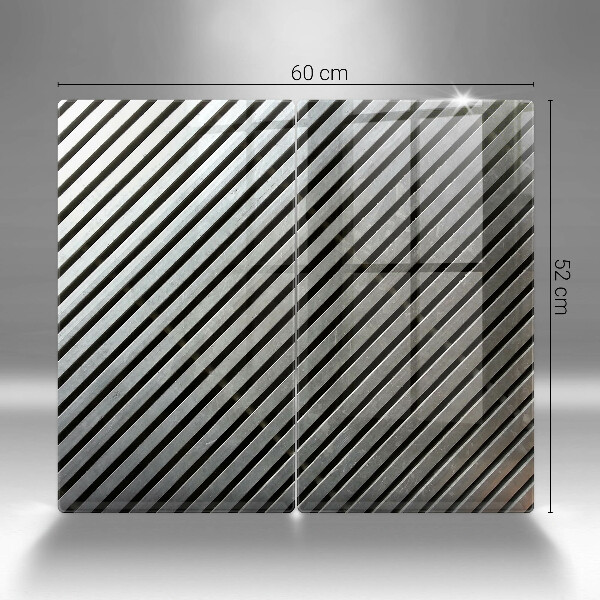 Copri piano cottura Linee metalliche