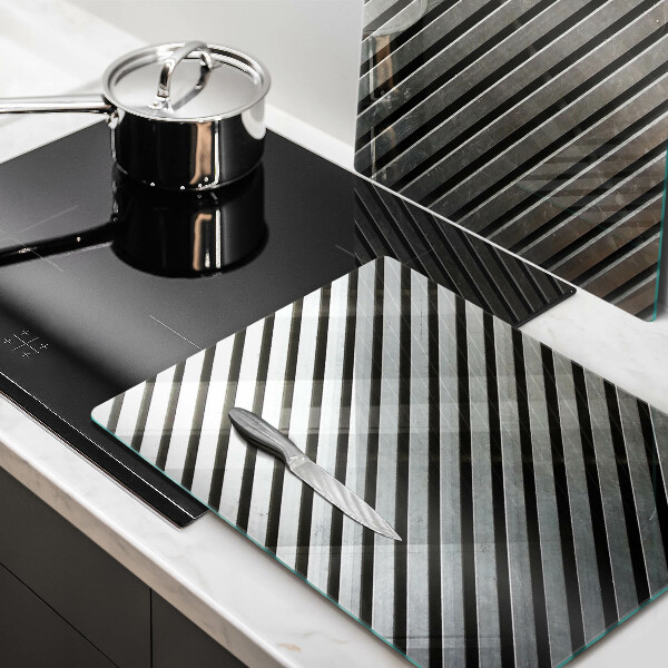 Copri piano cottura Linee metalliche