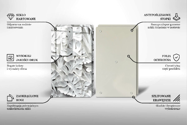 Copri piano cottura fiori bianchi